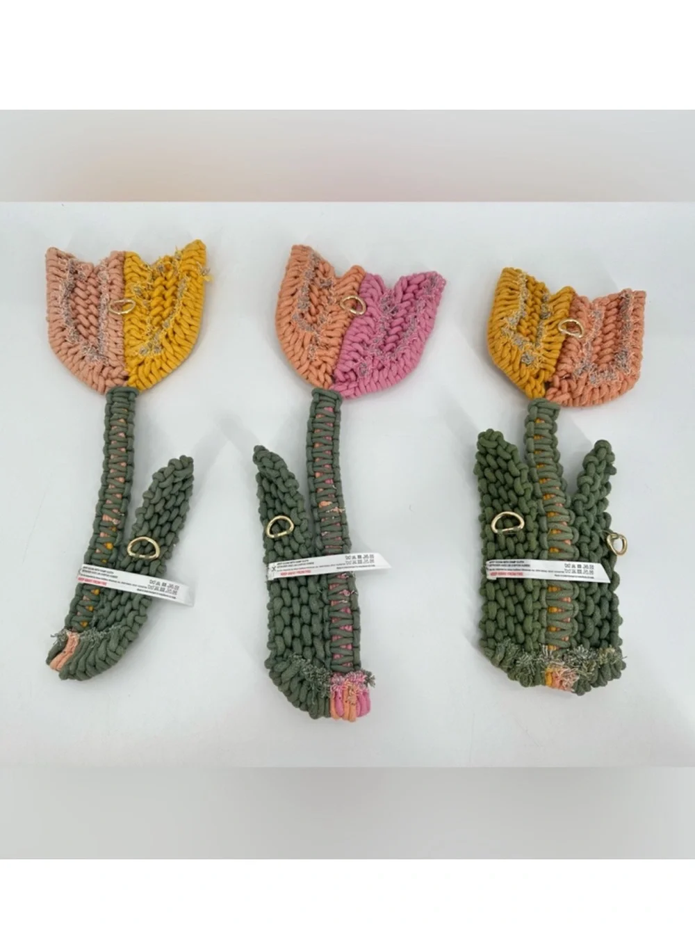 Set/3 Macrame Tulip Wall Hanging